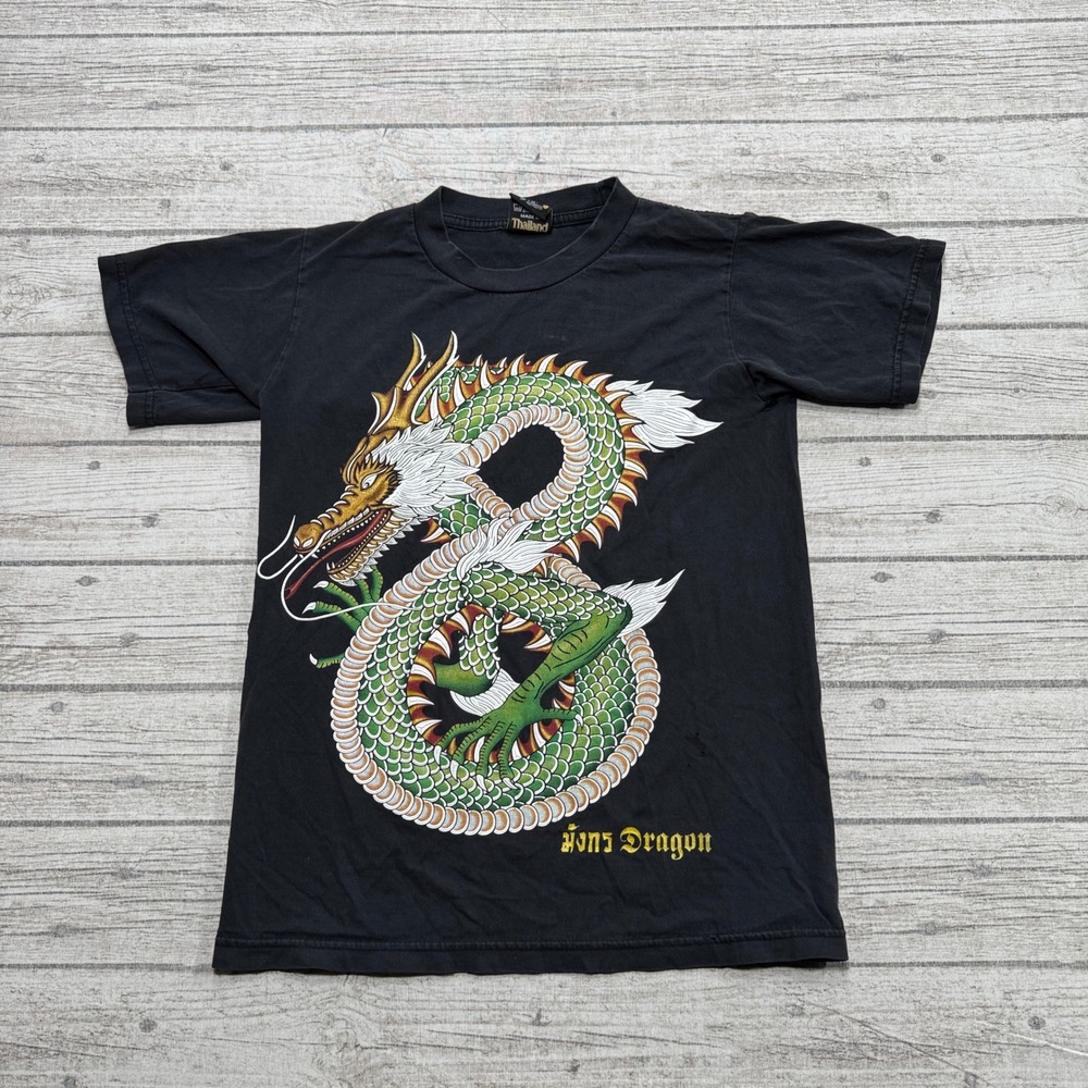 My Dream T-Shirt Men's Medium Black Dragon Thailand Graphic Cotton Streetwear